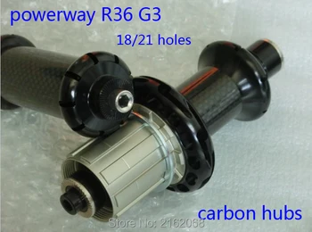 Noi Powerway R36 G3 biciclete Rutier aliaj fibră de carbon biciclete hub-uri cu frigarui 18/21 găuri Drum părți rosu negru culori transport Gratuit