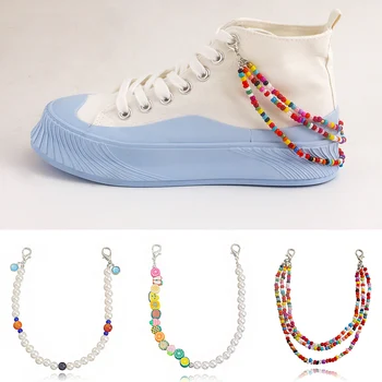 Pantofi de moda Farmec Margele Colorate Pantofi Lanțuri Pentru Femei Fata Decoratiuni Smiley Accesorii Tendință Numele Partidului Bijuterii NOI