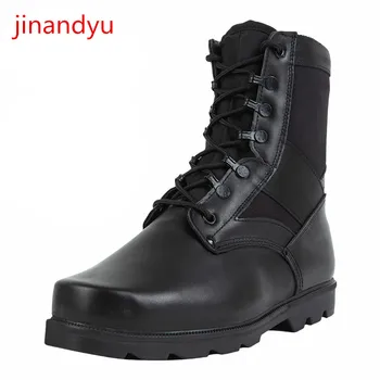 Pantofi lucru Bărbat de Siguranță din Oțel Picioare Cizme de Iarnă Lână Interior Piele+pânză Cizme de Armata Tactice de Muncă Safty Pantofi Om