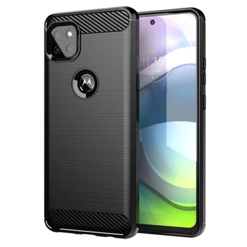 Pentru Motorola Moto G 5G Caz Bara de protecție din Cauciuc Siliconic Fibra de Carbon Acoperire Pentru Motorola Moto G 5G Telefon Pungi Pentru Moto G 5G Caz 6.7
