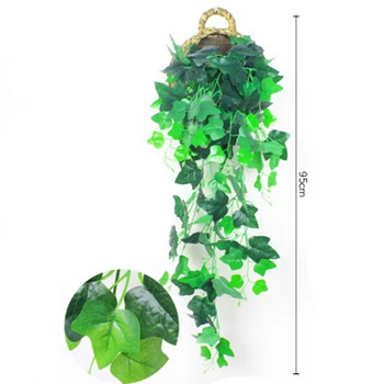 Plante artificiale Decor Acasă Mătase Verde Agățat de viță-de-vie Fals coroană din Frunze de Frunze de Diy Pentru Petrecerea de Nunta Cameră Decor Gradina
