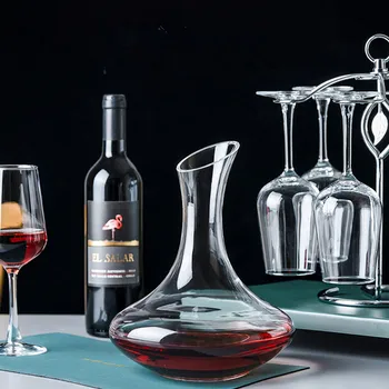 Plumb Sticla de Cristal Înclinat Decantor Vin Decantor Sticla de Vin Set Unic Distribuitor Ambalaje