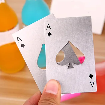 Portabil Deschizator De Sticle Personalizate Funny Poker Carte De Pică Petrecere De Nunta Decor Inox Bara De Instrument