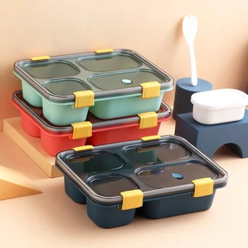 Portabil în aer liber Bento Box Stil Japonez Containere de Depozitare a Alimentelor anti-Scurgere Prânz Caz pentru Copii cu Supa de Cupa micul Dejun Cutii