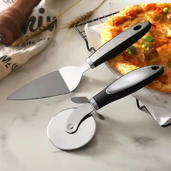 Premium De Bucătărie Din Oțel Inoxidabil Pizza Cutter Roata Server Instrumente Acasă Cuțit Prăjituri Vafe Tort Aluat De Pâine Slicer Bicarbonat De Gadget-Uri