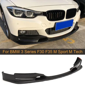 PU Negru Buza Fata Repartitoare Pentru BMW Seria 3 F30 F35 M Sport M-Tech 2014-2018 Bara Fata Buza Spoiler Repartitoare Difuzor