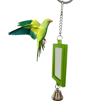 Pătrat față-verso oglindă Papagal de Jucarie Amazon cel mai bun de vânzare de culoare colivie accesorii decor pasăre jucărie