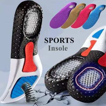 Silicon Sport Insoles pentru Barbati Femei Ortezare Suport Arc Pantofi Pad Moale de Funcționare a Introduce Perna de Absorbție de Șoc Branț Cuttable