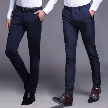 Spring Fashion Business Casual Pantaloni Barbati Slim Pantaloni pentru Bărbați Îmbrăcăminte de Tineret Subțire de Afaceri la Modă Pantaloni Skinny pentru Bărbați Pantaloni