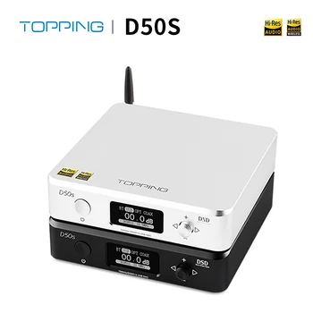 TOPPING D50S Hifi DAC USB ES9038Q2M XMOS XU208 Bluetooth Decodor Amp DSD Optice Caoxial de intrare pe 32 de biți 768Khz Amplificator Audio