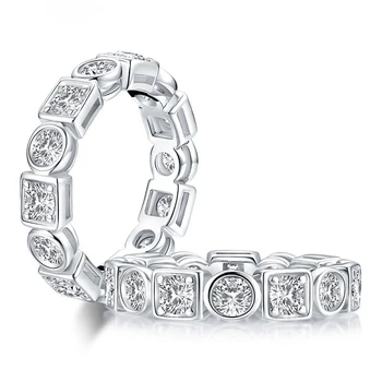 Trendy 100% Argint 925 Creat Aniversare Inele Pentru Femei Trec Diamant Test De Petrecere Elegantă, Bijuterii Bijuterii Fine Cadou
