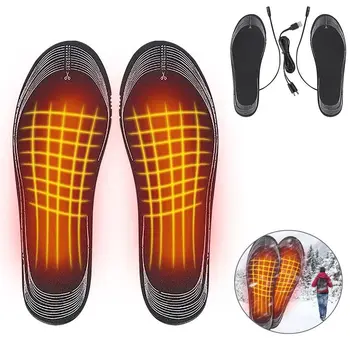 USB Încălzit Tălpi de Pantofi de Cald Șosete Pad de Iarnă Sport în aer liber Reîncărcabilă Electrice de Încălzire Branț de Cald Șosete Pad Mat