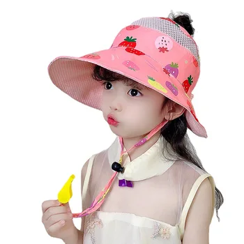 Vara Căpșuni Copil Capac Pentru Copii Băieți Fete De Protecție Solară Plasă Gol Pălării De Top Drăguț Mare Refuz În Aer Liber, Plajă Copil Pălărie Copii Capace